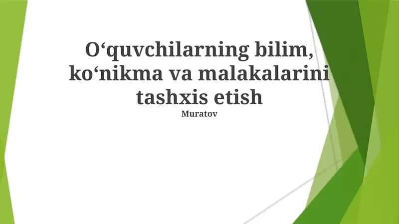 Tashxis etishning o'quv muhitlariga ta'siri va undagi muammolar