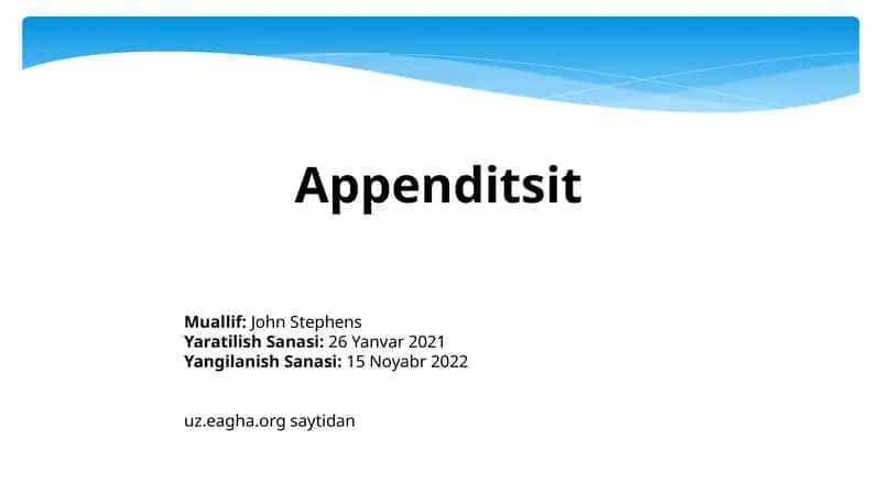 Appenditsit