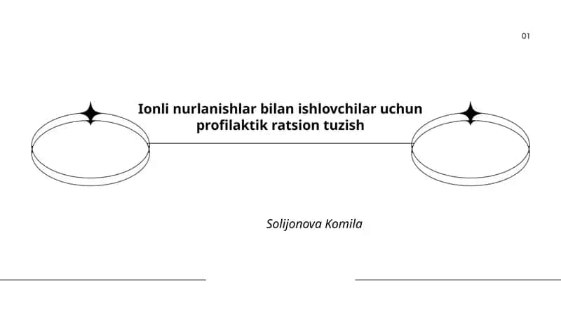 Ionli nurlanishlar bilan ishlovchilar uchun profilaktik ratsion tuzish