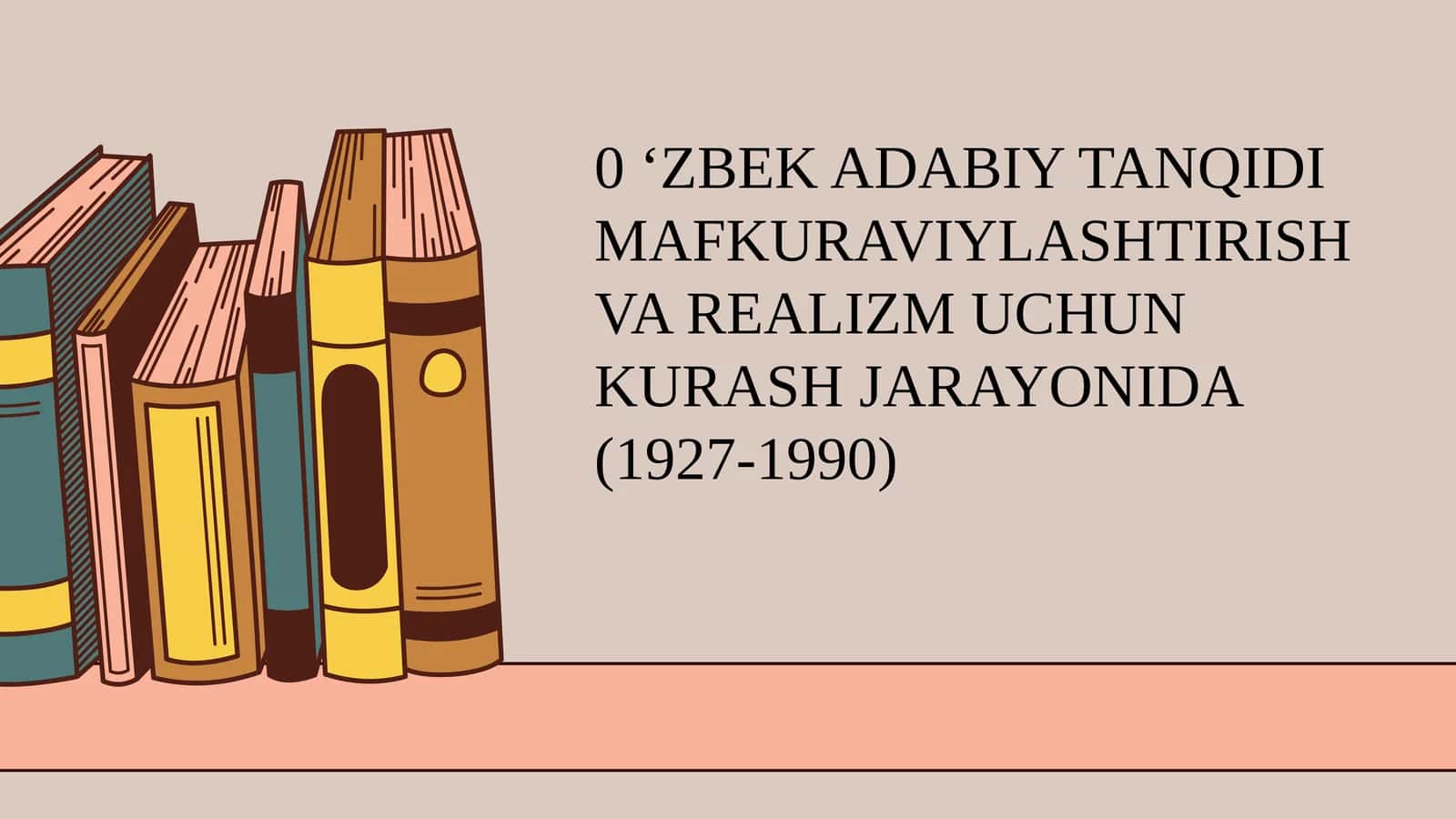 O'zbek adabiy tanqidi mafkuraviylashtirish va realizm uchun kurash jarayonida