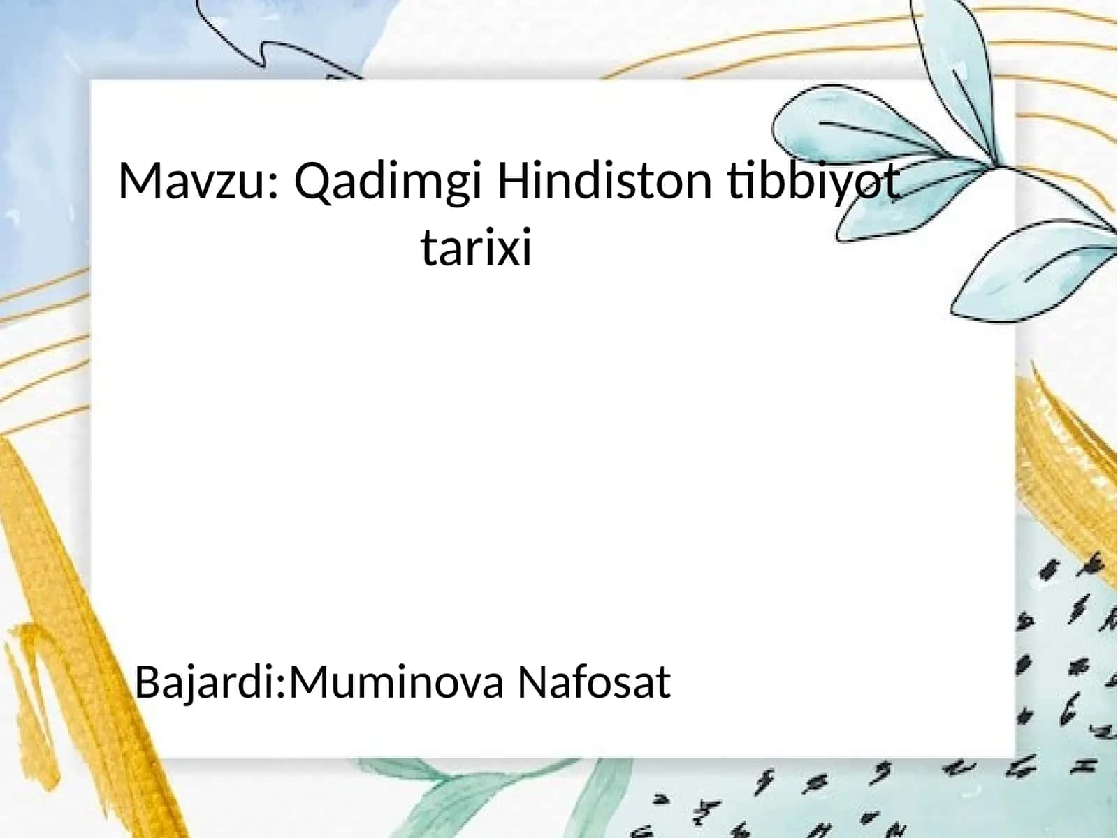 QadimgiHindistontibbiyot