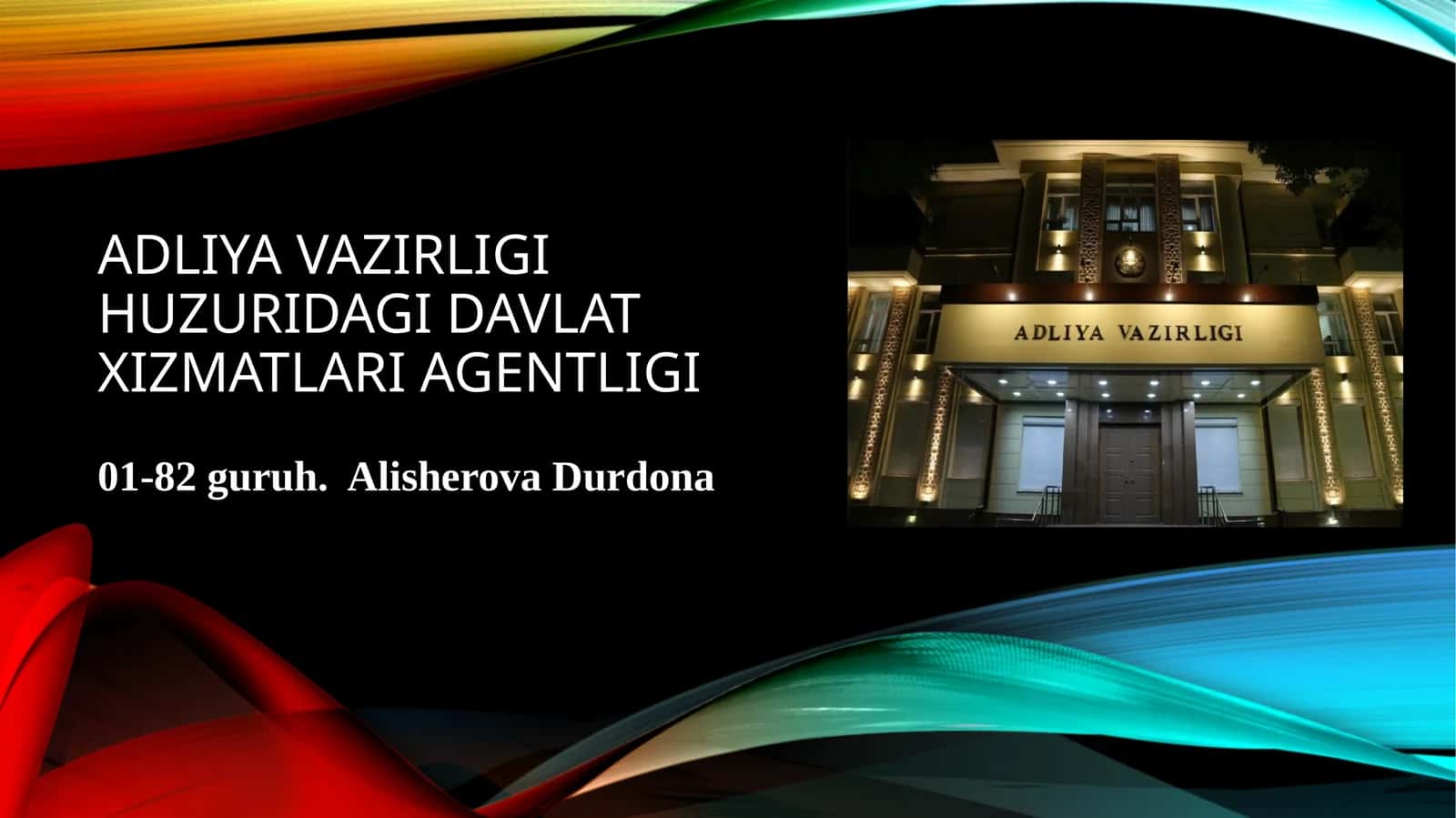 DAVLAT XIZMATLARI AGENTLIGI FAOLIYATINI TASHKIL ETISH