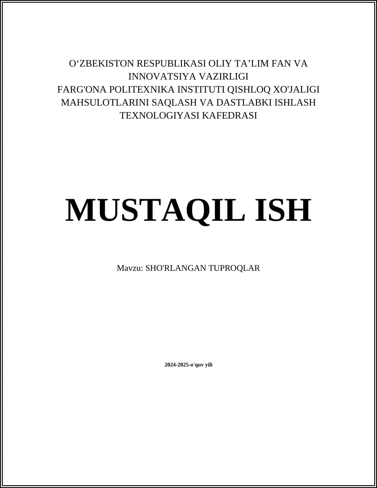 SHO'RLANGAN TUPROQLAR