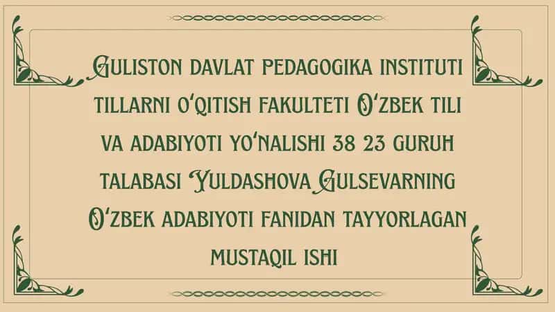 Layli va majnun dostonida ilohiy ishq mohiyati