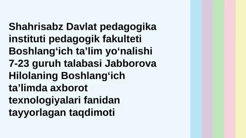 Inklyuziv taʼlimning metodi va usullari