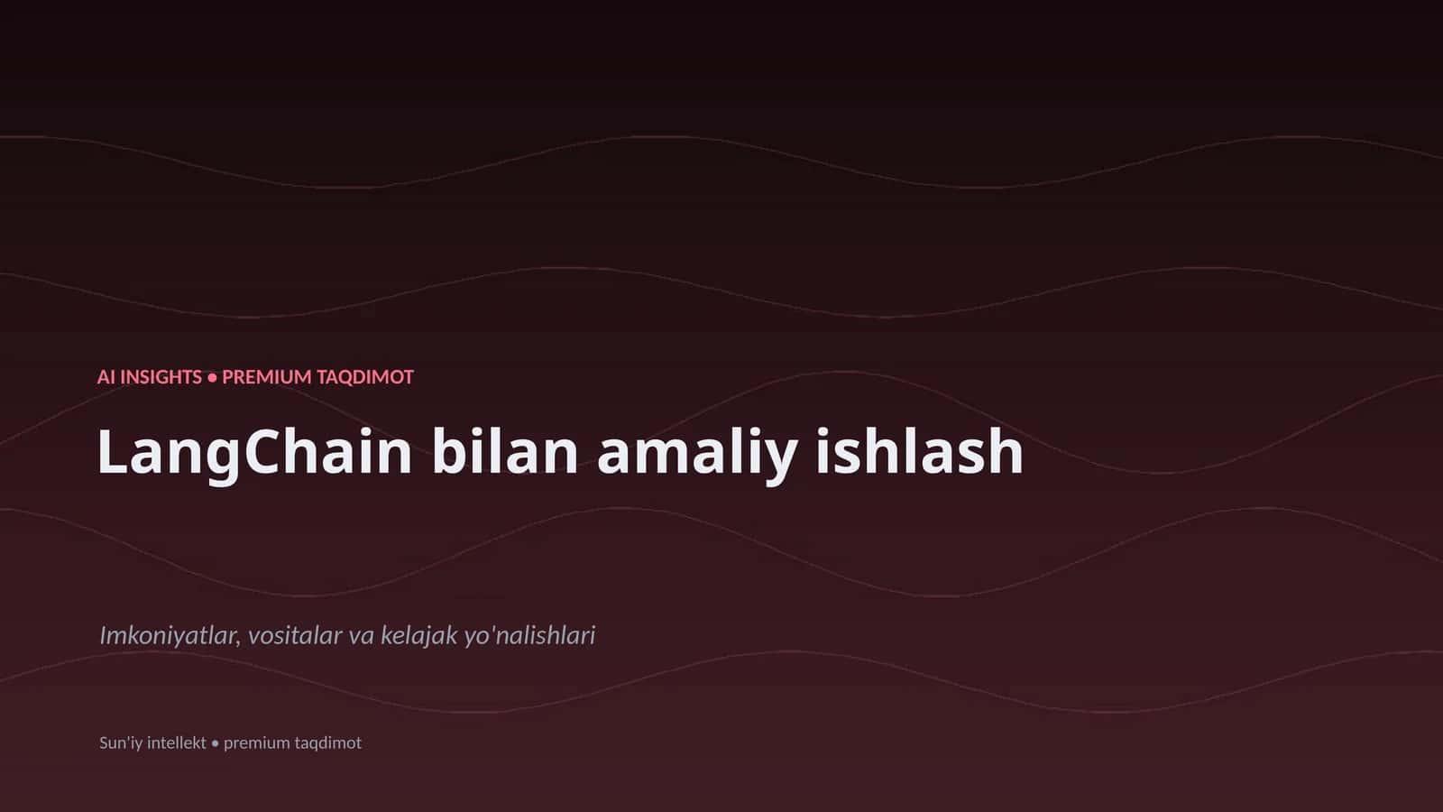 AI INSIGHTS • PREMIUM TAQDIMOT