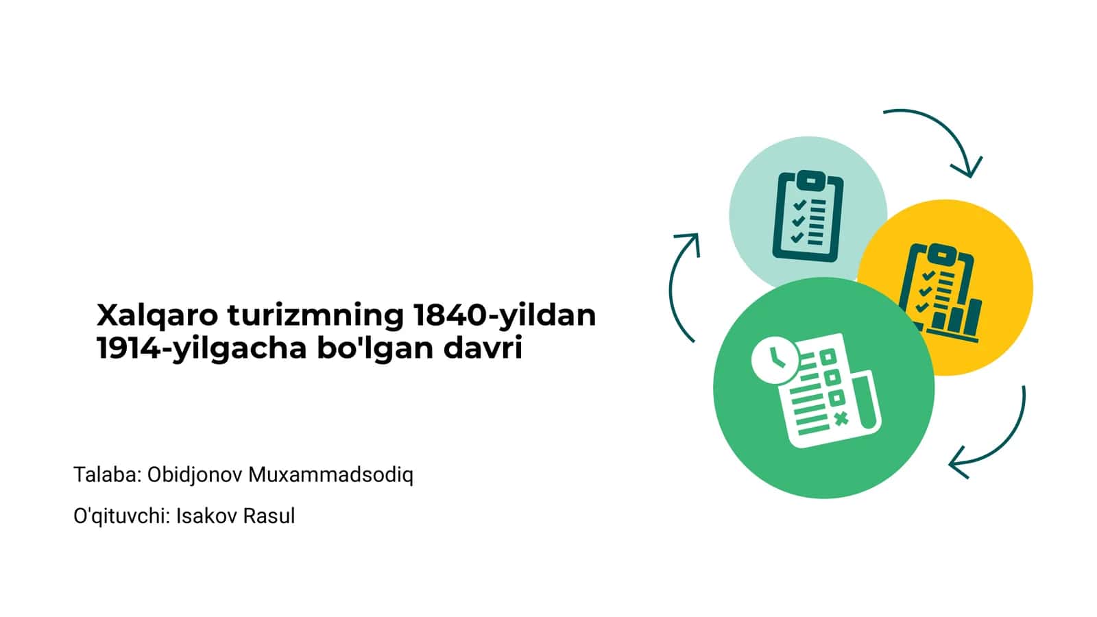Xalqaro turizmning 1840-yildan 1914-yilgacha bo'lgan davri
