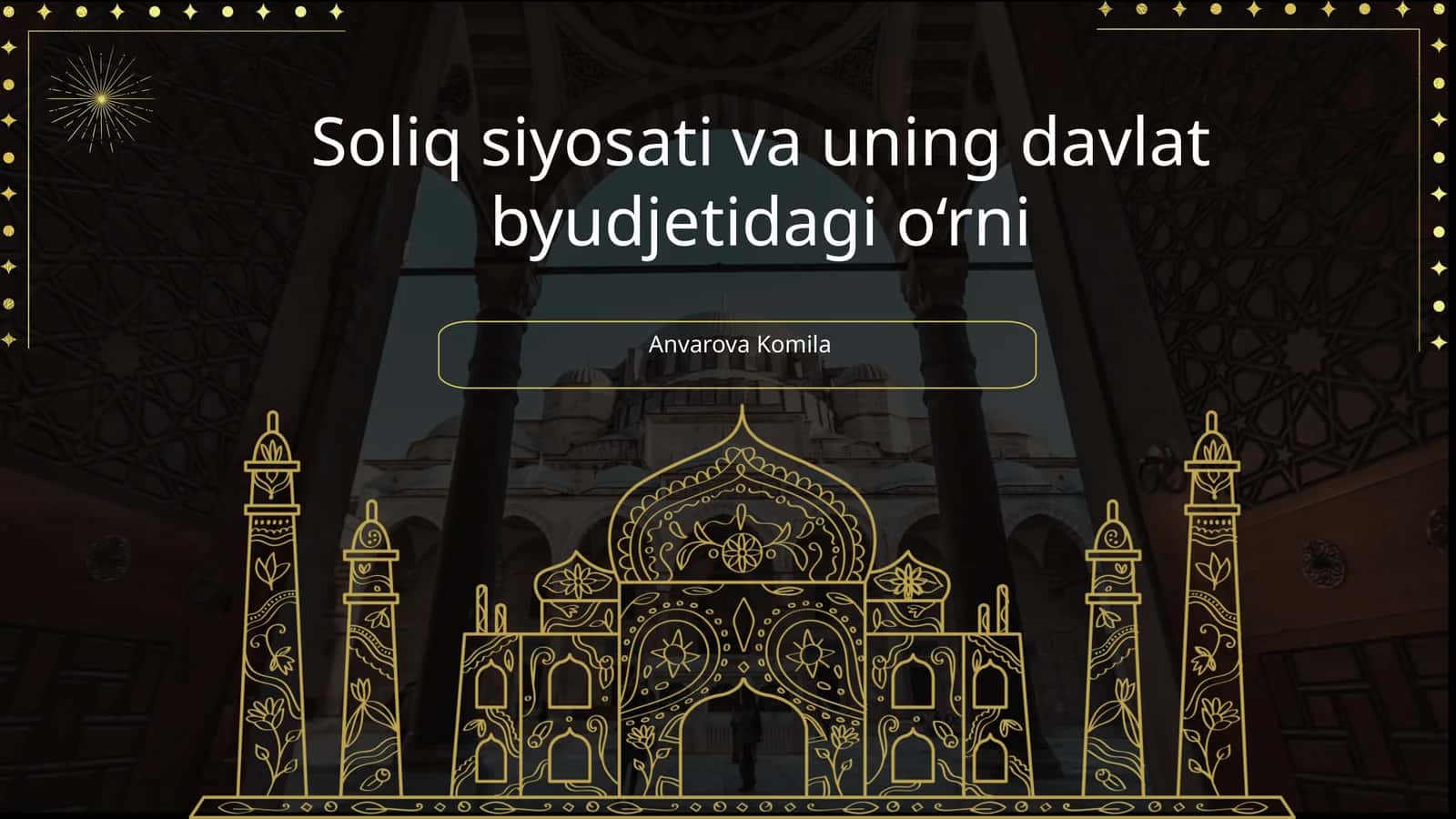 Soliq siyosati va uning davlat byudjetidagi o‘rni