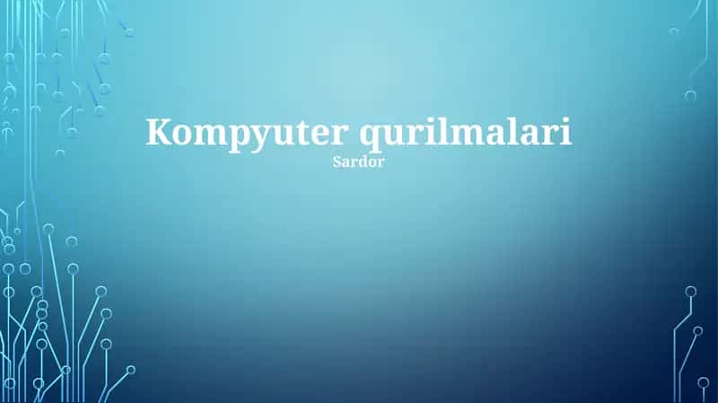 Kompyuter Qurilmalari