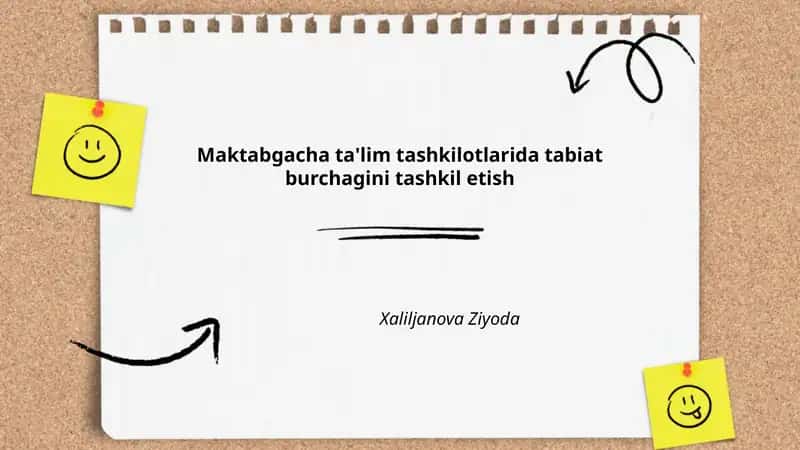 Tabiat burchagini tashkil etish