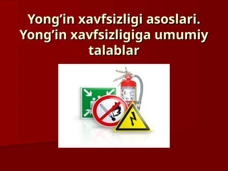 Yong’in хаvfsizligi аsоslаri