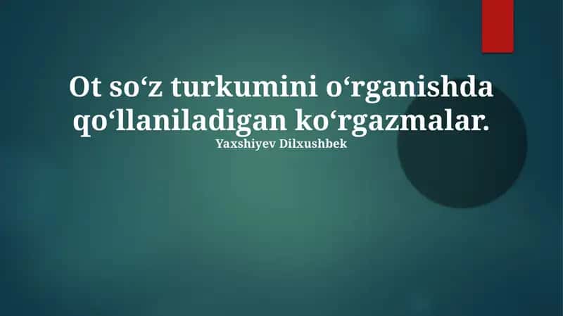Ot Nomlarining Vizual Tasvirlari
