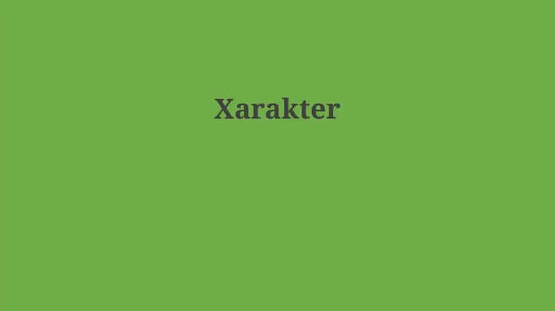 Xarakter