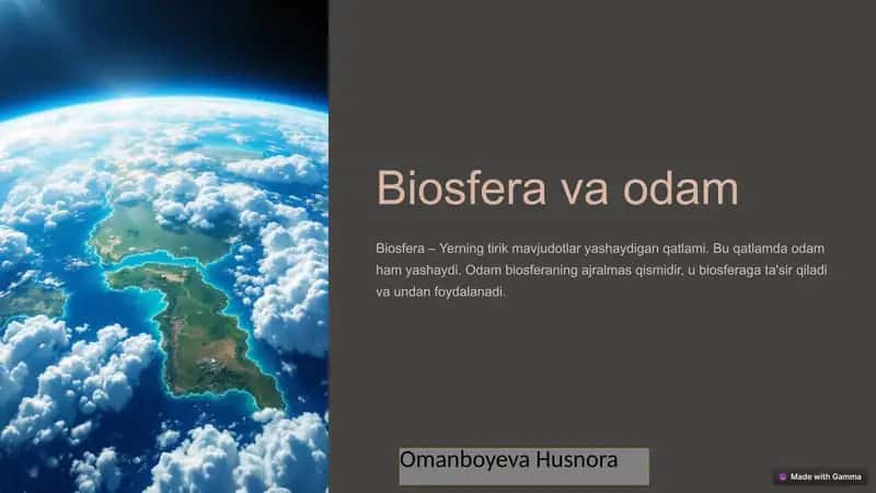 Biosfera va odam
