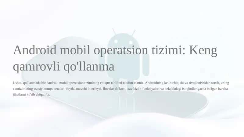 Android mobil operatsion tizimi