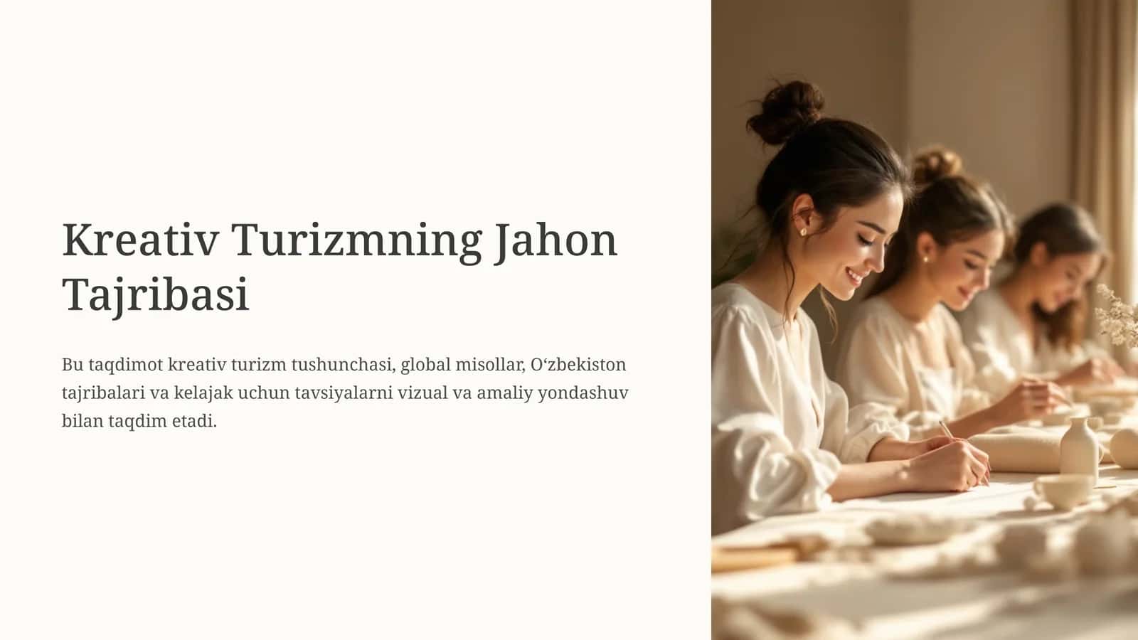 Kreativ Turizmning Jahon Tajribasi