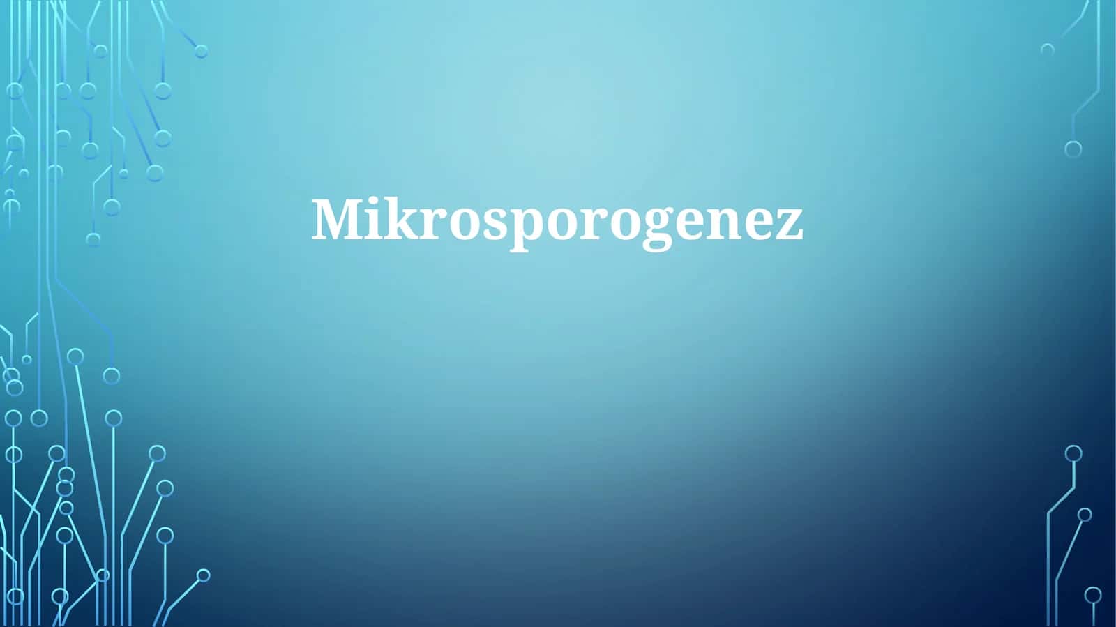 Mikrosporogenez