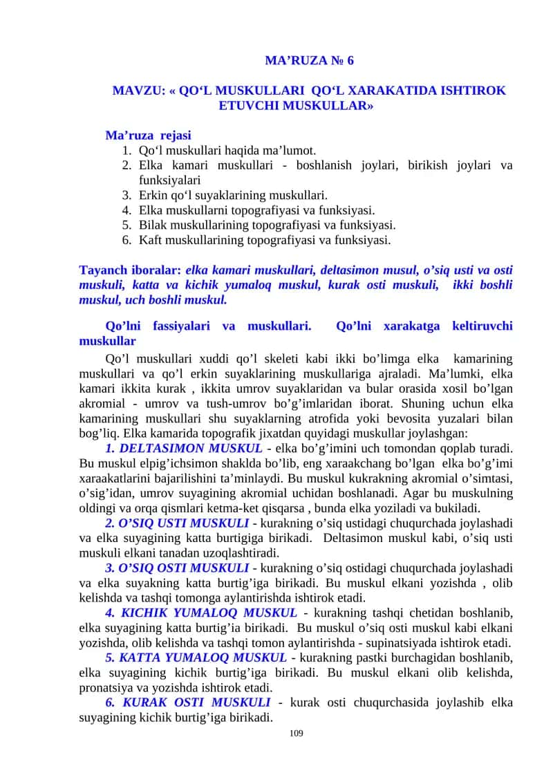 MA’RUZA № 6