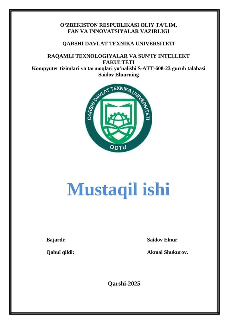 Simsiz axborot o’tqazish muhiti va ularning texnik ko’rsatkichlari