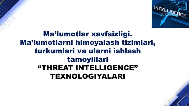Ma’lumotlarni himoyalash texnologiyalari