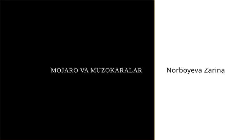 Mojaro va muzokaralar