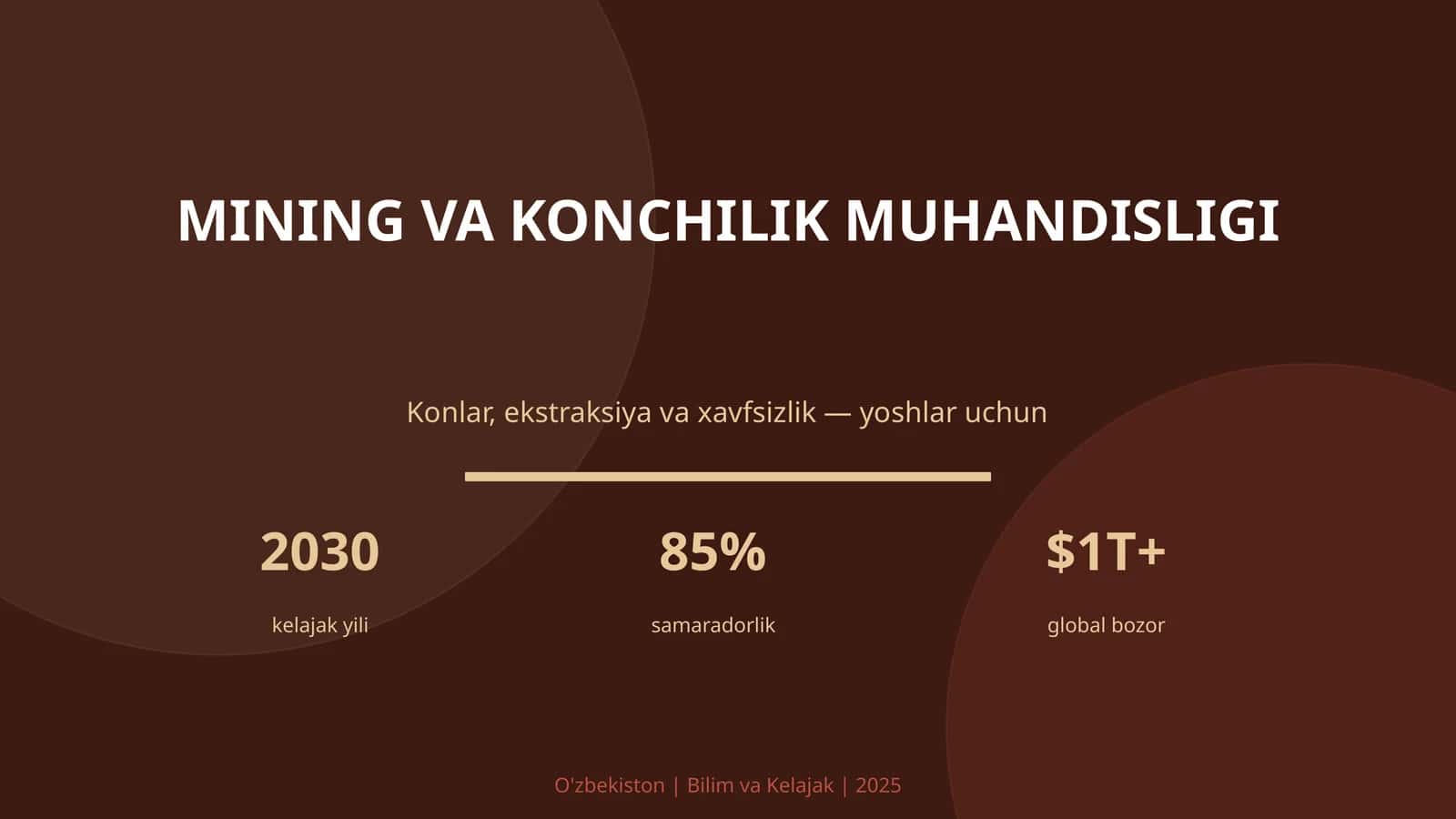 MINING VA KONCHILIK MUHANDISLIGI