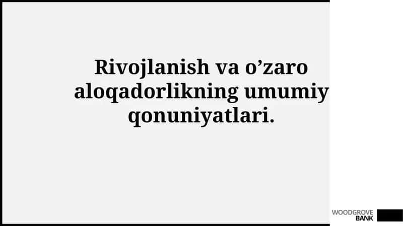 Oʻzaro aloqadorlik tushunchasi