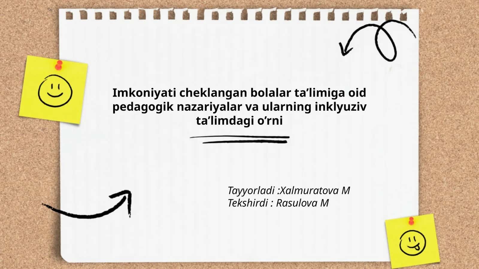 Imkoniyati cheklangan bolalar ta’limiga oid pedagogik nazariyalar va ularning inklyuziv ta’limdagi o’rni