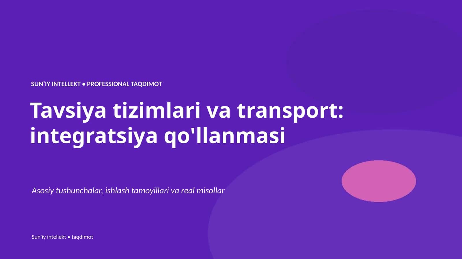 Sun'iy Intellekt va Professional Taqdimot