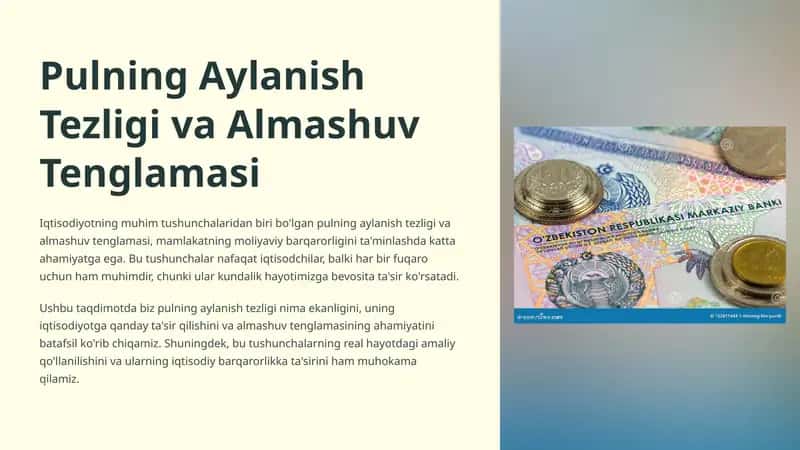 Pulning Aylanish Tezligi va Almashuv Tenglamasi