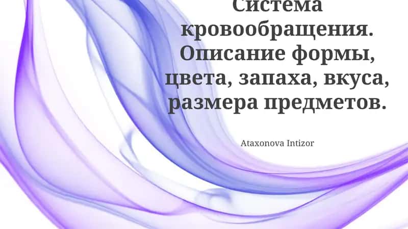 Физические характеристики компонентов крови, общая анатомия кровеносной системы, морфология элементов крови. Размер вен, варикозное расширение