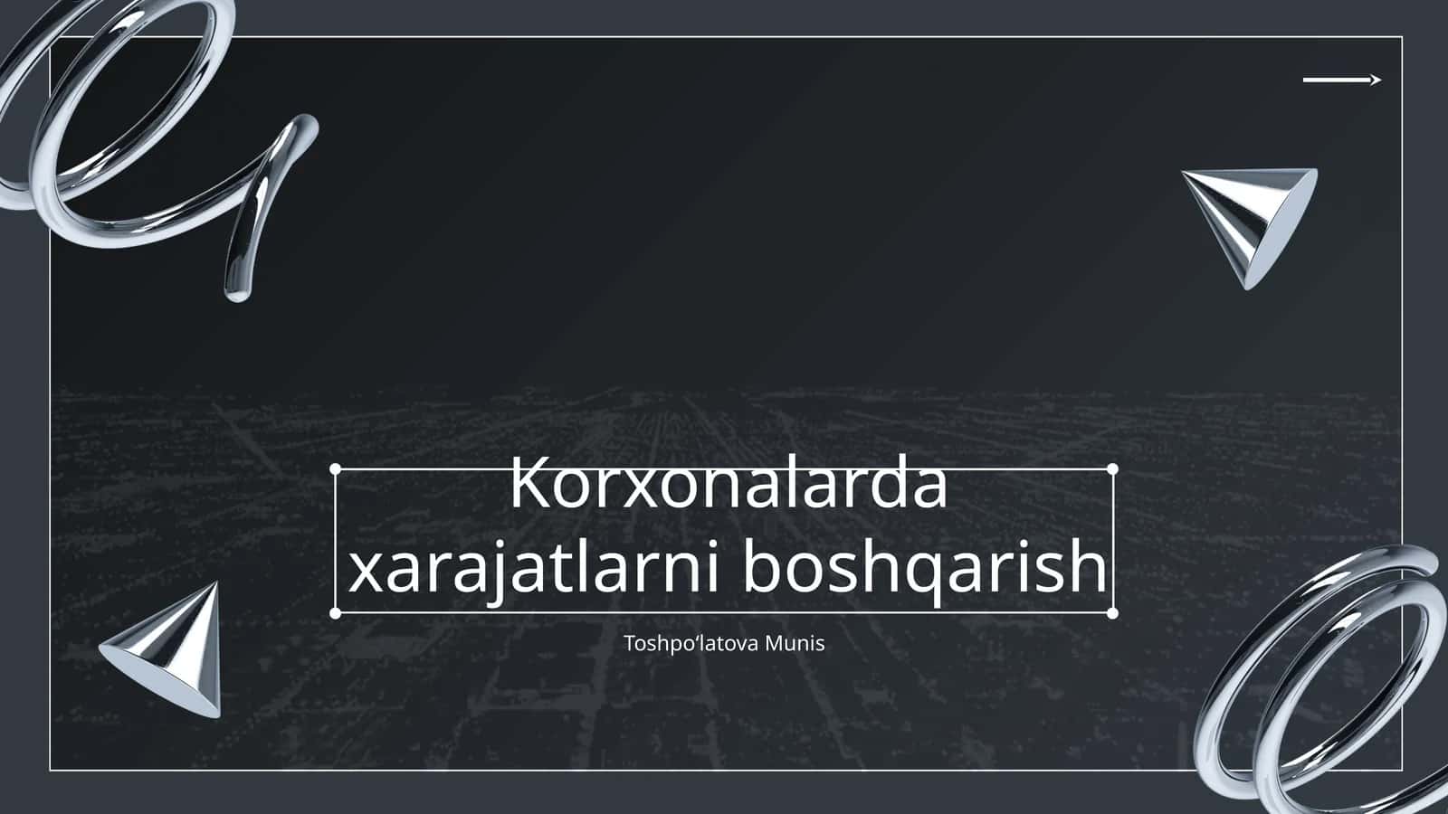 Korxonalarda xarajatlarni boshqarish