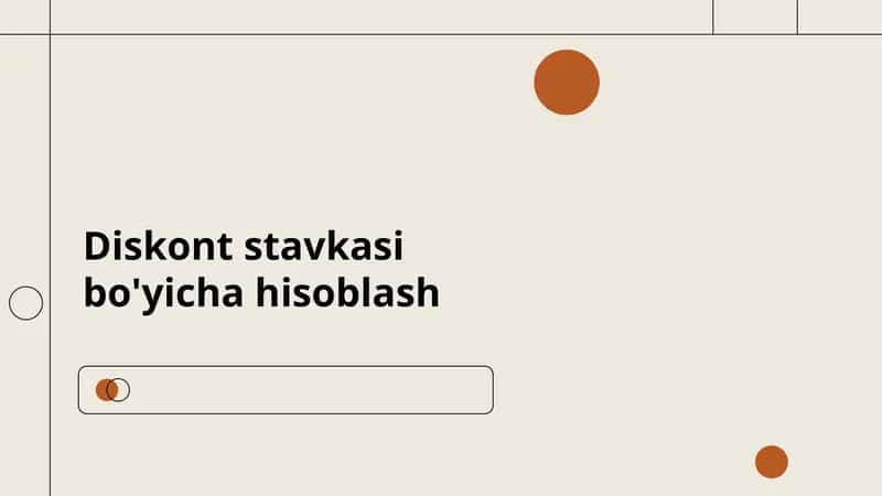 Diskont Stavkasi Tushunchasi