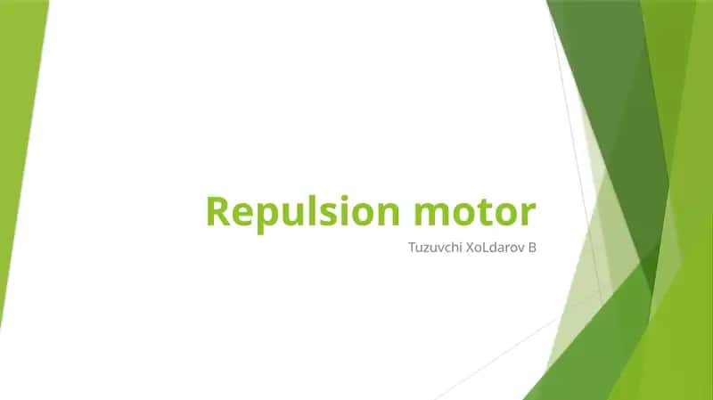 Repulsion motor