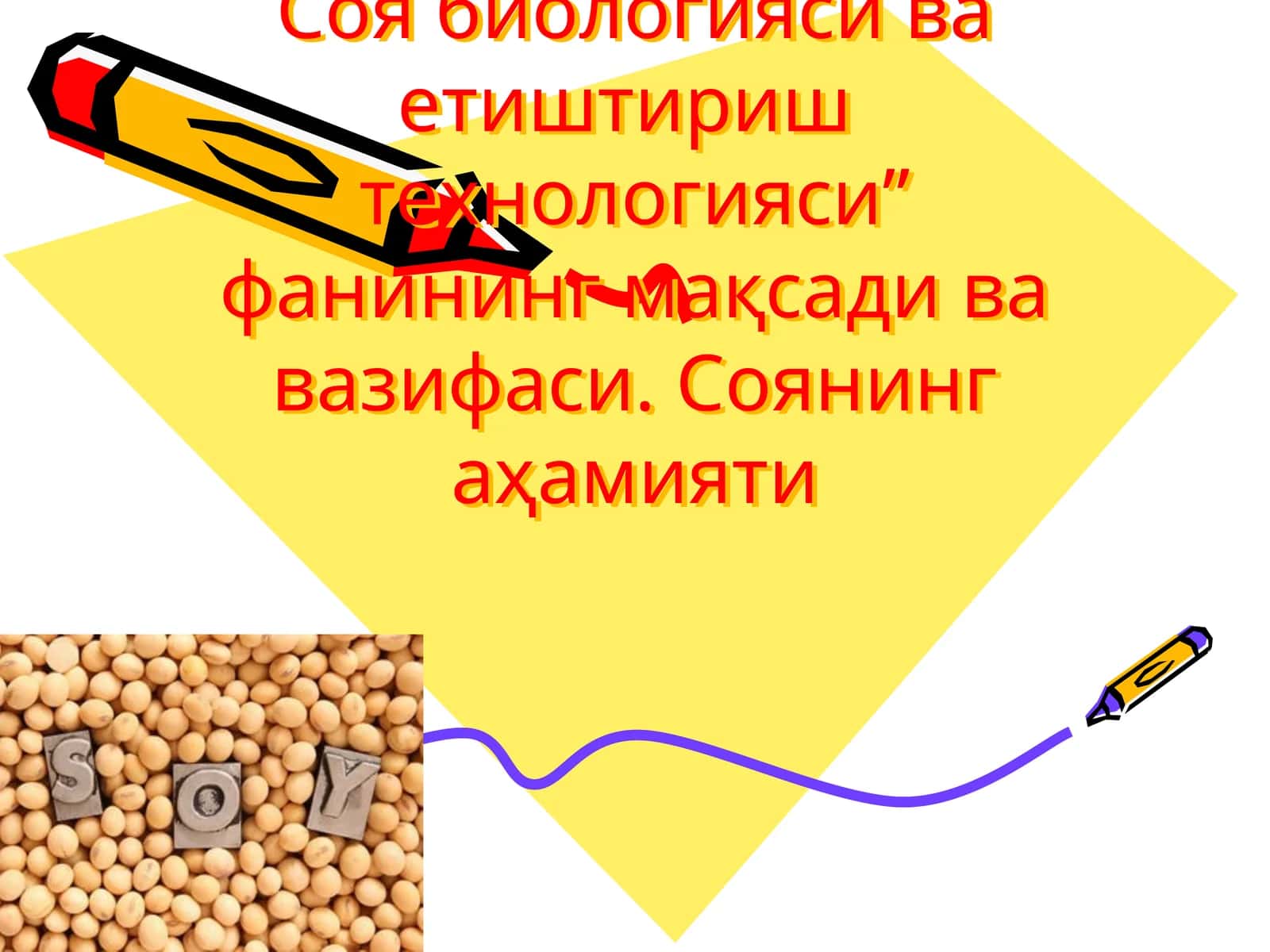 Соя биологияси ва етиштириш технологияси