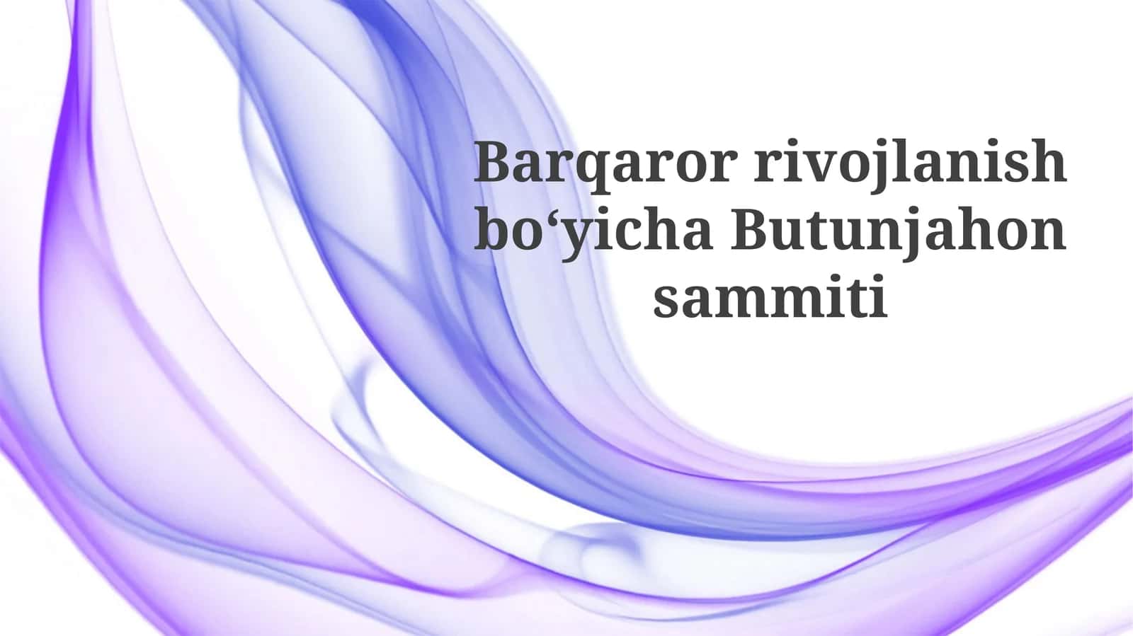 Barqaror rivojlanish boʻyicha Butunjahonsammiti