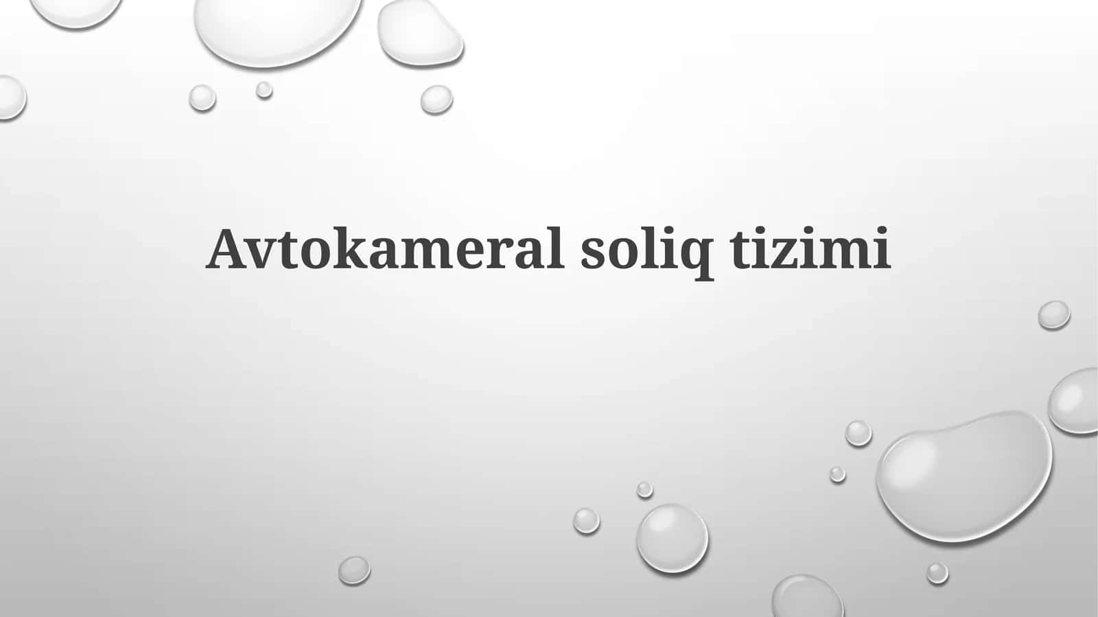 Avtokameralsoliqtizimi