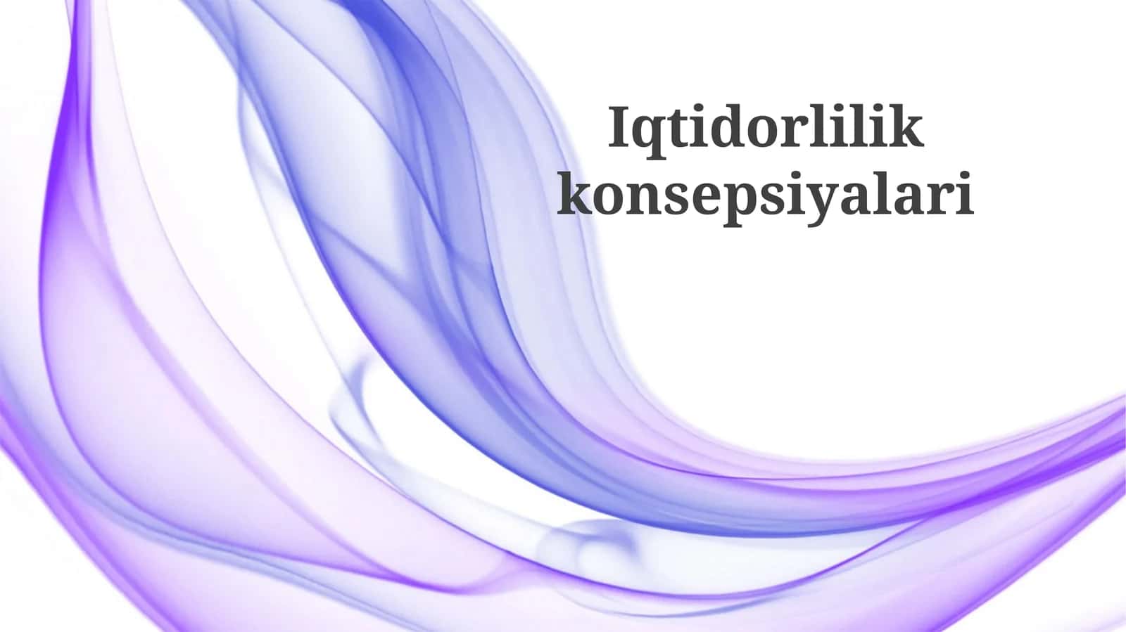 Iqtidorlilikkonsepsiyalari