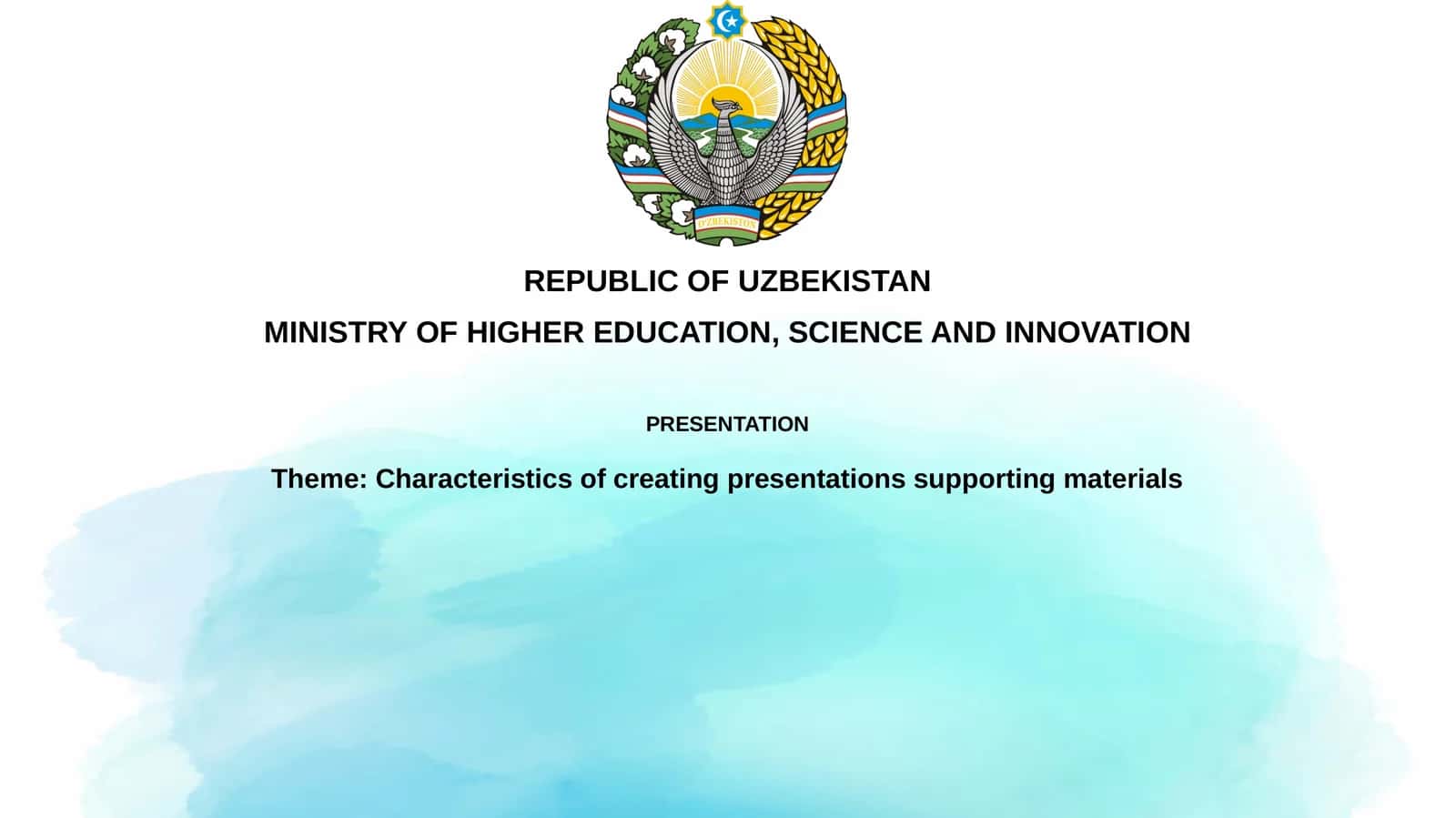 Characteristics of creating presentations supportingmaterials