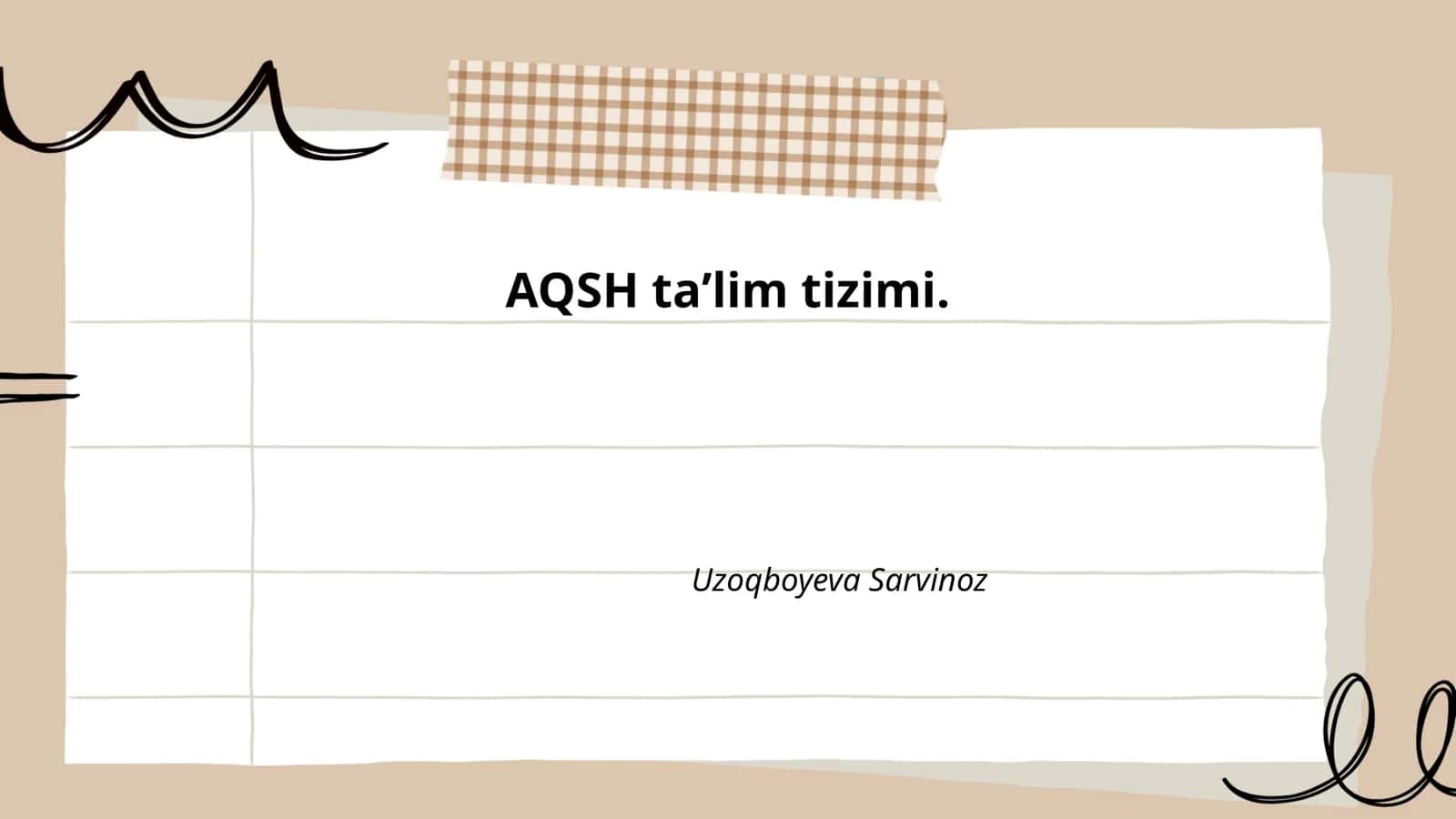 AQSHning ta'lim tizimi tarixi