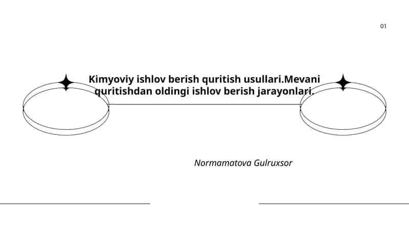 Kimyoviy ishlov berish quritish usullari