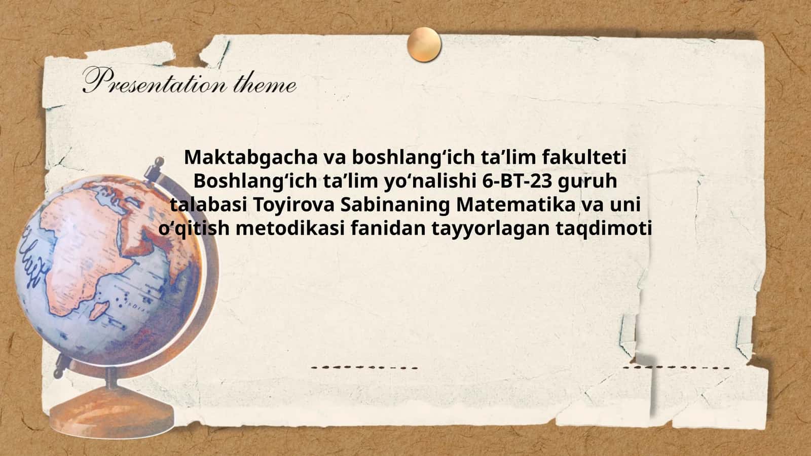 Matematika va uni oʻqitish metodikasi