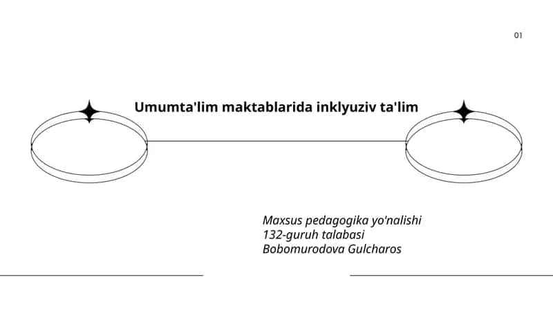 Umumta'lim maktablarida inklyuziv ta'lim Maxsus pedagogika yo'nalishi