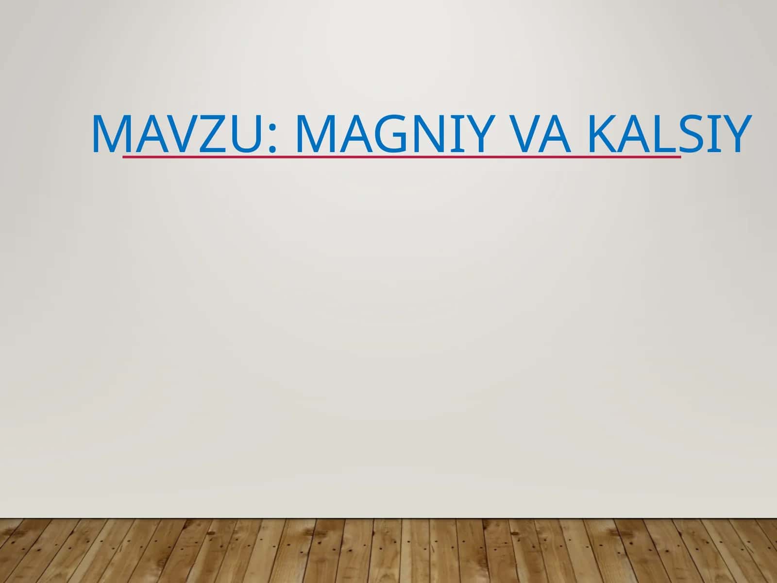 Magniy va kalsiy