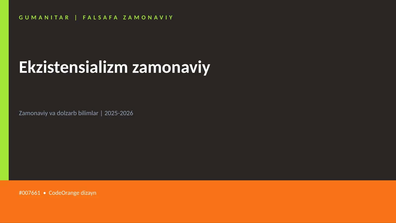 Ekzistensializm zamonaviy