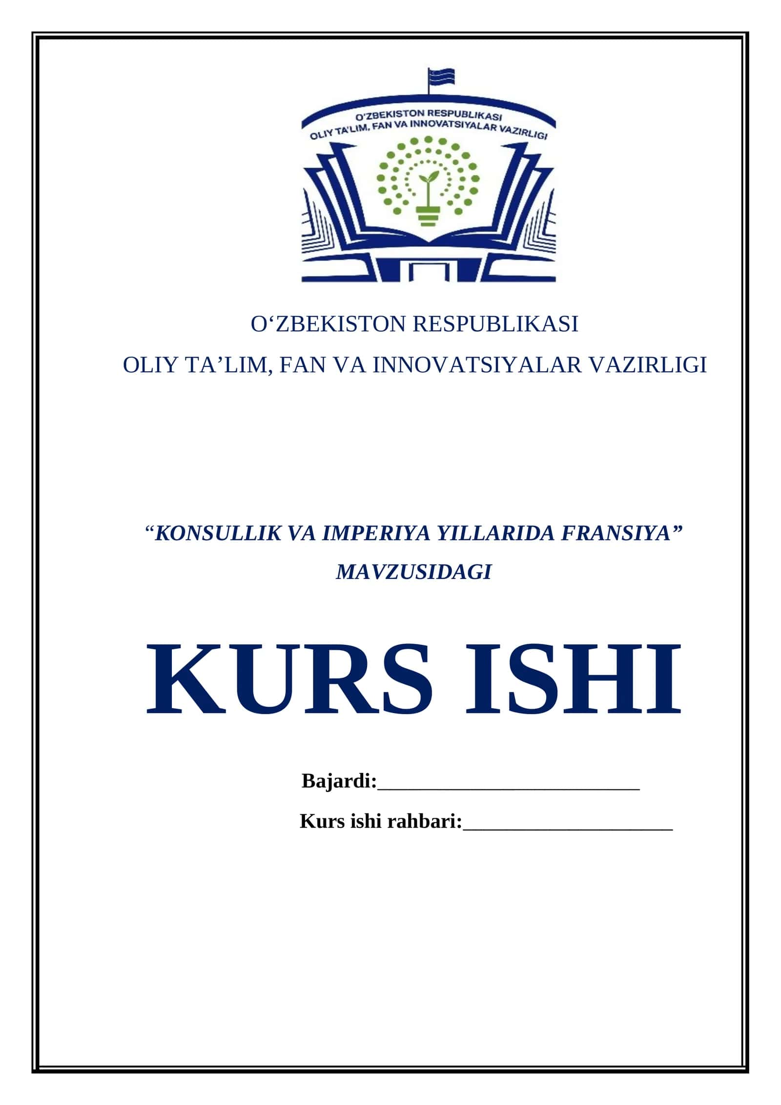KONSULLIK VA IMPERIYA YILLARIDA FRANSIYA