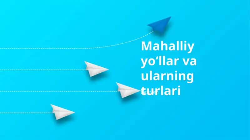 Mahalliy yo'llar va ularning turlari