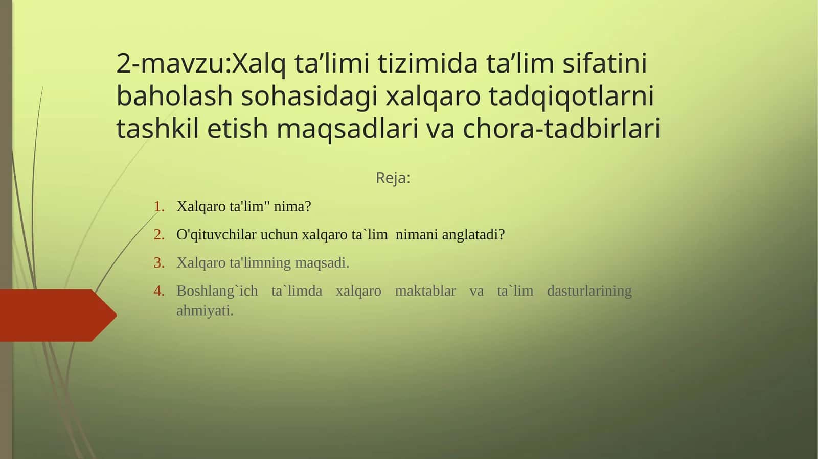 Xalqarota'limning ma'nosi