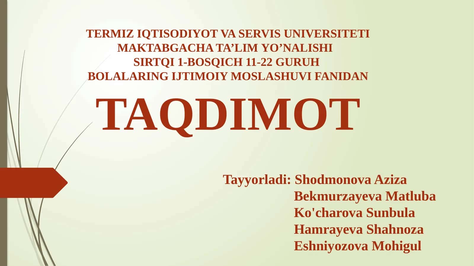 Tarbiya va ijtimoiy tarbiya