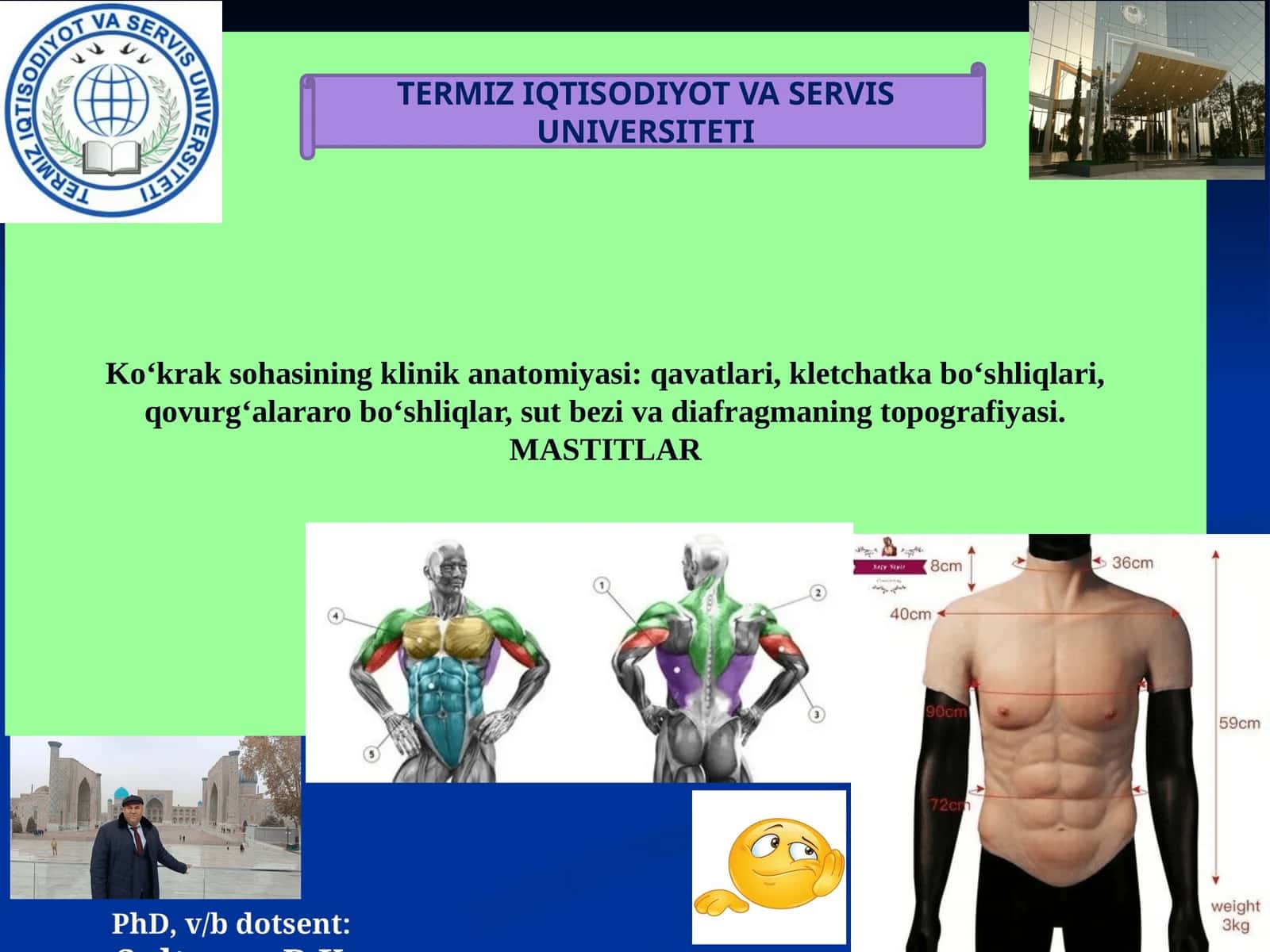 Ko‘krak sohasining klinik anatomiyasi